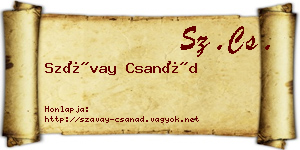 Szávay Csanád névjegykártya